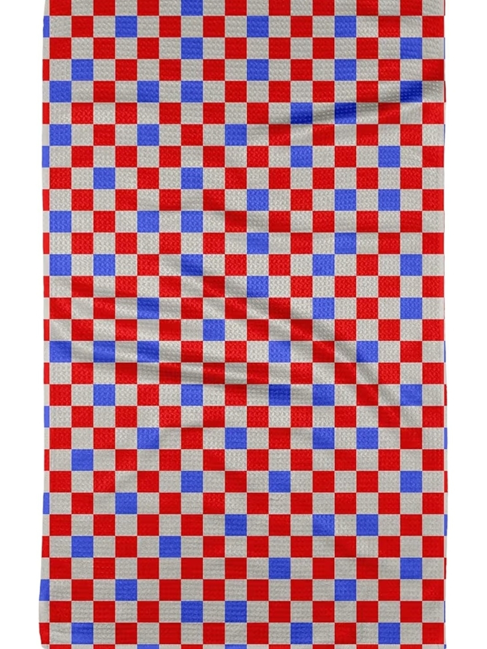 Red and Blue Checkerboard Kitchen Towel
